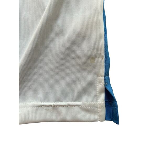 Greg Norman Golf Shirt Play Dry Performance Sz S Blue white Stripes NWT $75 - Picture 4 of 11